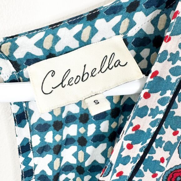 Cleobella Wesley Bohemian Tassel Smocked Waist Romper Shorts W/ Pockets Size S - Picture 3 of 9